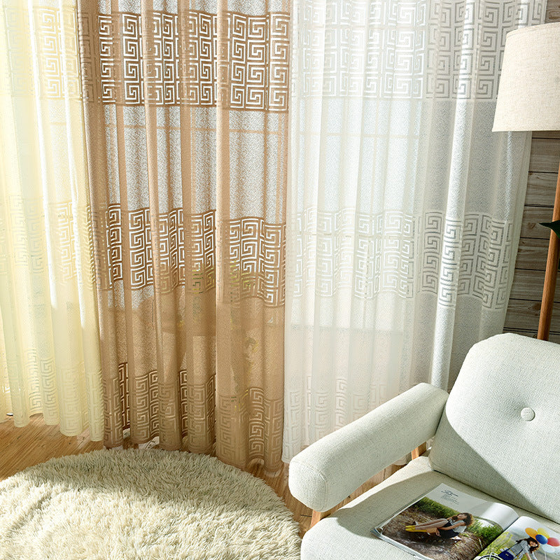 European Warp Knitted Jacquard Curtains
