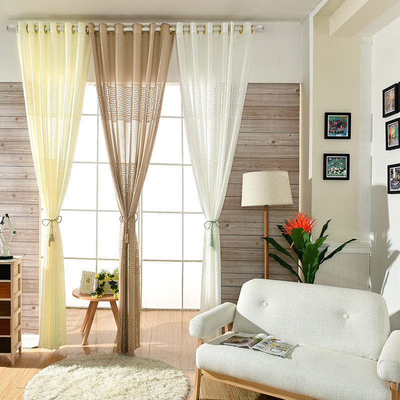 European Warp Knitted Jacquard Curtains