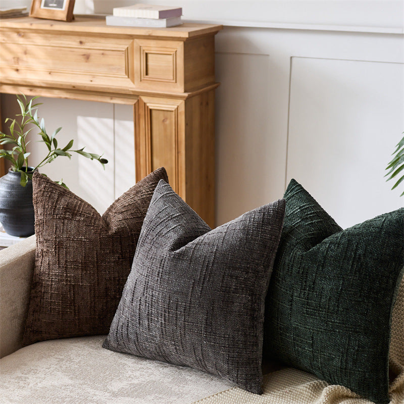 New Cross-Border Fashion Throw Pillow Covers For Living Room Sofas, Bamboo Texture Chenille Pillow Covers For Bay Windows, Wholesale