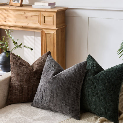 New Cross-Border Fashion Throw Pillow Covers For Living Room Sofas, Bamboo Texture Chenille Pillow Covers For Bay Windows, Wholesale