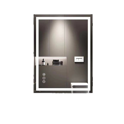 Amazon Cross-border Foreign Trade North America Square Defogging Bathroom Mirror Bathroom LED Lamp Mirror Touch Smart Mirror
